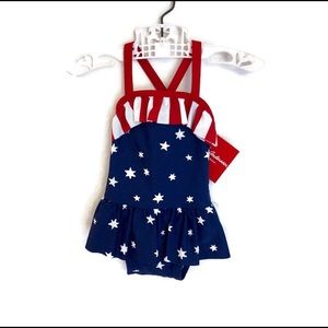 NWT Hanna Andersson Swimsuit 4th Of July 3-6 Mo